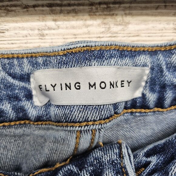 Flying Monkey Punctual High Rise Stretchy Dad Jean Black Label Womens Size 25 - Picture 3 of 8